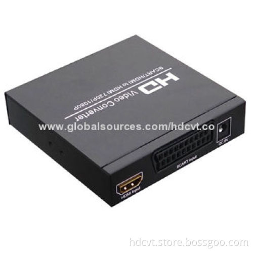 SCART + HDMI to HDMI Converter (Upscaler), Digital Coaxial Audio, Analog Stereo Audio Output Form